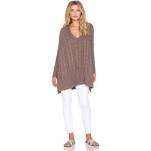 Free People Oversized Easy Cable Knit Sweater